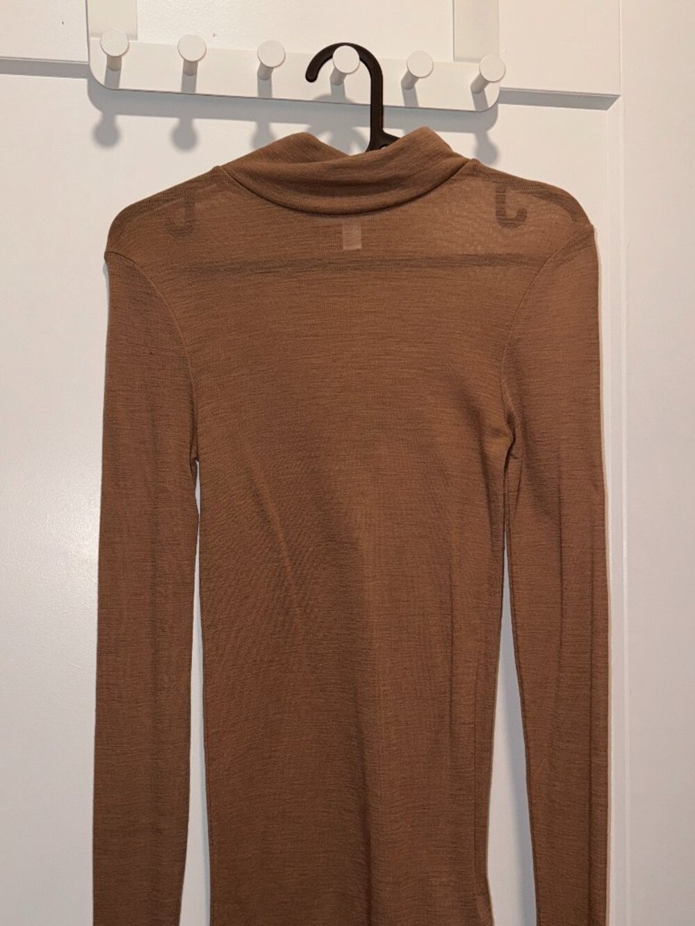 COS Merino Wool Turtleneck Sweater Camel S